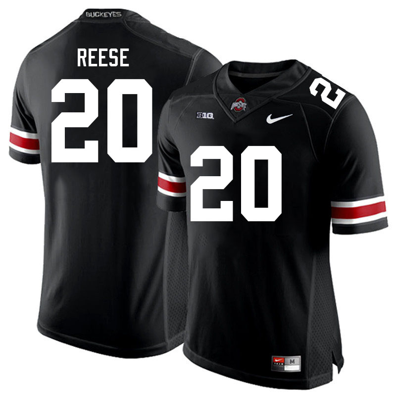Ohio State Buckeyes #20 Arvell Reese College Football Jerseys Stitched Sale-Black